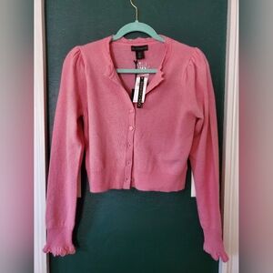House of Harlow Pink Rouge Cashmere Cardigan